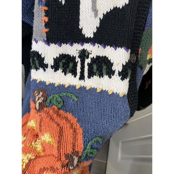 Vintage Signature by Northern Isles Halloween Motif Novelty Cardigan Size 3X - Picture 3 of 11